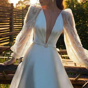Prekės Moterų Sexy Nėrinių Suknelė Maxi Prarasti Siuvinėjimo Baltos Suknelės Graikų Deivė Ilgai Stiliaus Atsitiktinis Atostogų Atostogų Drabužiai
