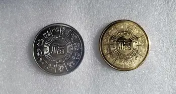 Speciali kaina Gražus monetos metų arklių Zodiako Monetos, Aukso Spalvos MONETAS aukso spalvos dovana metu