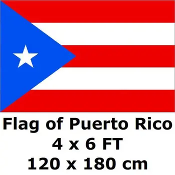 Puerto Riko Vėliava 120 x 180 cm 100D Poliesteris Didelis Didelis Puerto Riko Vėliavas Ir Plakatus, Nacionalinės Vėliavos Šalies Reklama