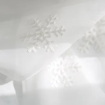 Tiyana Baltos Snaigės Užuolaidas Gyvenamasis Kambarys su Virtuvės Lango Durų Dekoras Kalėdų Užuolaidos Vien Tiulio Žaliuzės, Užuolaidos P157D3