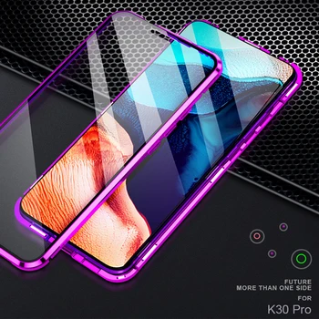 Magnetinio Atveju Xiaomi Pocophone F2 Pro Atveju Dvipusis Visiškai Apsaugotas Grūdinto Stiklo Atveju dėl Redmi K30 Pro Poco F2 Pro