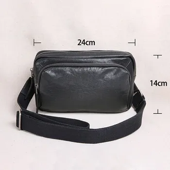 AETOO Odos vyriški mini krepšys, vienos pečių maišą, galvos odos kreivai maišelį, vyrų tendencija ranka maišo