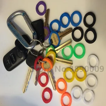 300pcs Naujas tuščiaviduriai aplinkos multi-color gumos soft lock dangtelio mygtuką nustatyti automobilio raktų žiedas klavišą paketas