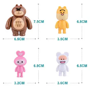 Imituojamas Kruizinių Žaislai Vaikams Bear Rabbit Gyvūnų Šeimos Ligoninėje Rinkinys 