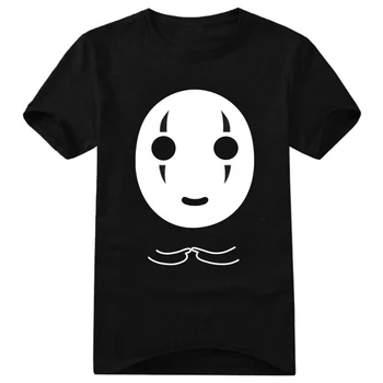 Tūkstančiai ir Chihiro No Face trumpomis Rankovėmis T-shirt mielas kawaii harajuku Animacija Vasaros Atsitiktinis japonijos marškinėliai tee goth viršų