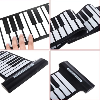 88 Klavišų USB Roll up, Roll-up Elektroninę Pianino Klaviatūrą Profesinės