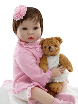 NPK Silikono Lėlės Reborn Baby Lėlės 22 Colių 55cm Realus Puikus bebe mergina atgimsta bamblys princesė l.o.l lėlės vaikų dovanų