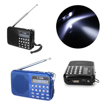 Naujas Mados Nešiojamų HIFI Mini Garsiakalbis MP3 Mobilųjį Telefoną, Garso Grotuvas, Žibintuvėlis Stiprintuvo Micro TF FM Radijas