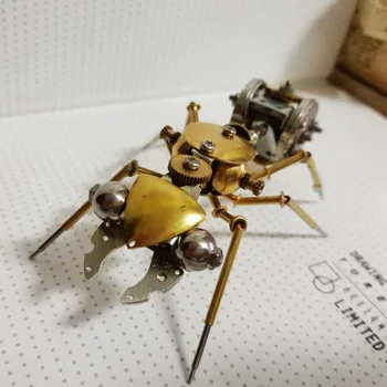 Metalo Įspūdį Modelio Papuošalus Mechaninė Ant Vabzdžių Amatų Namų Dekoro Modelių Kūrimo Rinkinys 