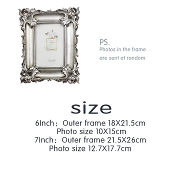 Aukštos kokybės Europos foto rėmelis vestuvių stalinis nuotraukų rėmelis 6/7 colių kambarį namų dekoro dervos foto rėmelis populiariausių dovanų