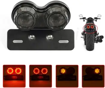 Motociklo LED užpakalinis žibintas Custom Motociklą, Galiniai Stop Stabdžiai Motociklai, Motoroleris, Dviratis Lempos Licenciją Plokštelės Šviesos Posūkio Rodiklių Lemputė