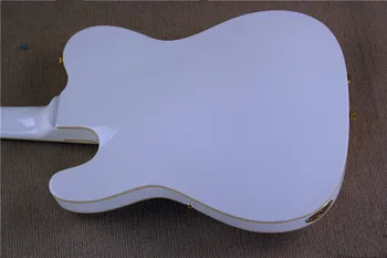Kinijos gitara gamyklos užsakymą naujų su Bigsby Rokeris Pusiau Tuščiaviduriai Įstaiga, F Skylę baltos spalvos aukso hardwares Džiazo Elektrinė Gitara 01
