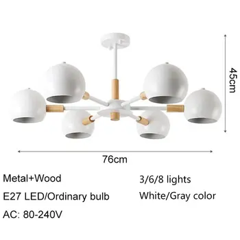 Šiaurės mediniai LED šviestuvo šiuolaikinės liustra valgomasis led šviesos lubų gyvenimo lubų lempa miegamojo lubų šviesos gamyklos kryptis