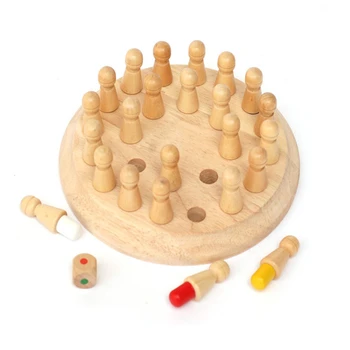 Vaikai Mediniai Atminties Rungtynės Stick Šachmatų Žaidimą Vaikams Įdomus Blokuoti stalo Žaidimas Švietimo Spalva Pažintinių gebėjimų Šeimos Žaislas Vaikams