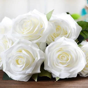10Heads Dirbtinio Šilko Gėlių Prancūzija Rose Vestuvių DecorFloral Bouqet Netikrą Gėlių Vestuves Namų Biuro Dekoras Priedų