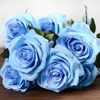 10Heads Dirbtinio Šilko Gėlių Prancūzija Rose Vestuvių DecorFloral Bouqet Netikrą Gėlių Vestuves Namų Biuro Dekoras Priedų