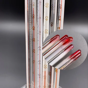 Stiklo raudonos vandens termometras stikline lazdele pramonės laboratorija 0-50 / 100 / 150 / 200 / - 30-100 termometras