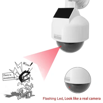 Pranešk apie netikrą Kamera Saulės Energijos Lauko Modeliavimas Manekeno Kameros Vandeniui Saugumo Stebėjimo kamerų Kulka Su Mirksinti LED Lemputė