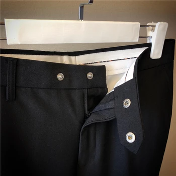 Pantalon Kostiumas Homme 2020 M. Pavasarį Vyrų Suknelė Kelnės Slim Fit Britų Stiliaus Kulkšnies Kelnės Vyrams Socialinės Kelnės Office Kelnės Vyrams