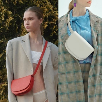 Paprasta nišą dizaino krepšys moterų 2020 m. vasarą nauja banga prekės balno tipo multi-purpose nugaros, pečių maišą