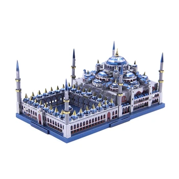 Microworld 3D Metalo Dėlionę Mėlynoji Mečetė Architektūra 