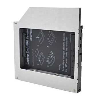 Aukštos Kokybės Universalus 9.5 mm SATA 3.0 2nd HDD Caddy 2,5