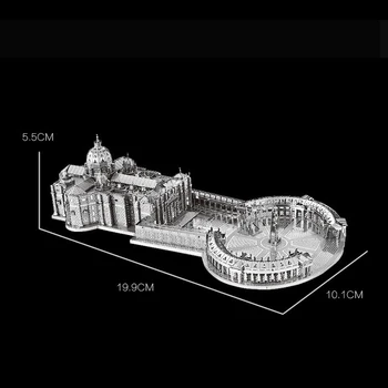 3D Metalo Įspūdį St. Peter 's Basilica pastato Modelis