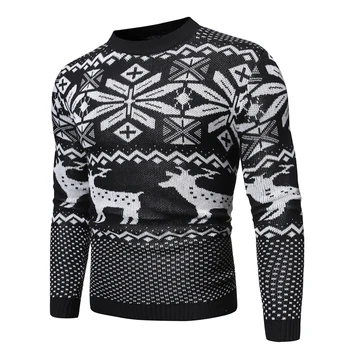 2020 Naujas Plus-size Kalėdų elnias žoliapjovės megztinis apvalios kaklo megztiniai megztinis megztinis trikotažas