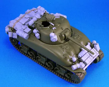 Unpainted Rinkinys 1/35 M4A1 Sherman Laikymo rinkinį neįeina bakas pav Istorinė Figūra, Dervų Rinkinys