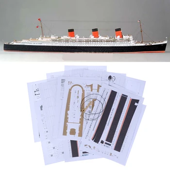 Didžiosios britanijos Karalienė Marija Kruizai 3D Popieriniai Laivo Modelį, 1:400 Masto Diecast trimatis Popieriaus Modelio Vadove 
