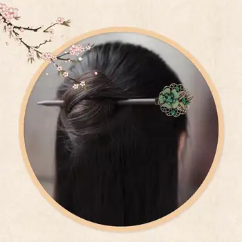 Klasikinis Moterų Derliaus Gėlių Plaukų Lazdos Bohemijos Rankų Darbo Medienos Plaukų Segtukai Nuotakos Plaukų Aksesuarai Vestuves Galvos Papuošalai