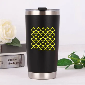 Daug 20oz Dvigubos sienelės, nerūdijančio plieno puodelis puodelis vandens butelis automobilinį puodelį žaliosios gėlių spausdinimo logotipas puodelis
