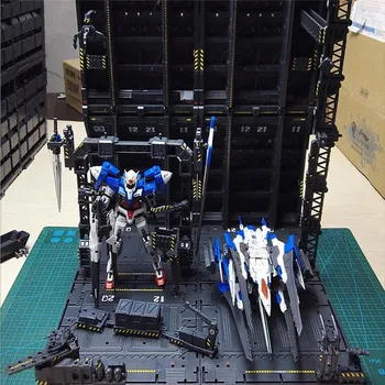 4pcs/set PASIDARYK pats Mechaninė Grandinės Veiksmų Ekranas Bazės Mašina Lizdas MG Gundam Modelis 1/100 Garažas Bazė, Lipdukai, Aksesuarai