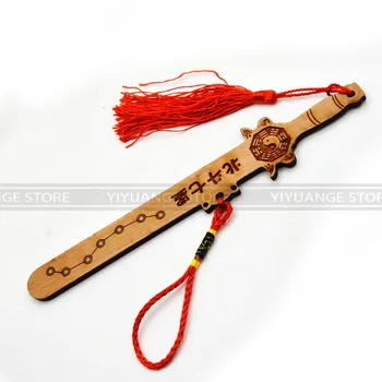 Fengshui persikų medienos kardas rankdarbių namų Drožyba apdailos, dekoro priedai