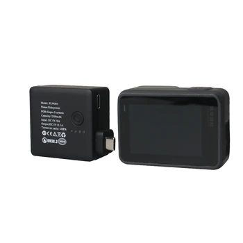 Pusės išorinė baterija mobiliojo maitinimo rėmo, apsauga, apgyvendinimo GoPro Hero5/6/7 mėlyna, Tipas-C fotoaparato priedai