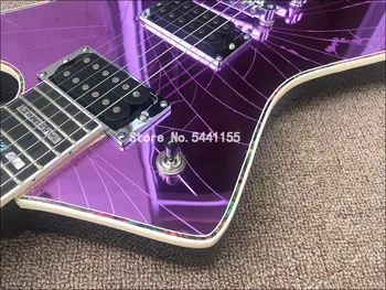 2020 m. Aukštos kokybės 6-string elektrinė gitara,raudonos veidrodis gitara, juodos spalvos dažais, abalone apdaila,nemokamas pristatymas