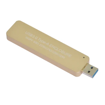 SP USB3.0 Aliuminio HDD Atveju, TIPO A NGFF M2 SSD Išorės Talpyklos Enbedded Kietojo Disko Adapteris 2242 2260 2280 Fiksuotas tipas