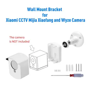 Už Xiaomi Mijia Xiaofang Kamera 1S/Wyze Cam tvirtinimo prie Sienos Laikiklis 360 Laipsnių Reguliuojamas vidaus/Lauko Stendas Padengti Atveju