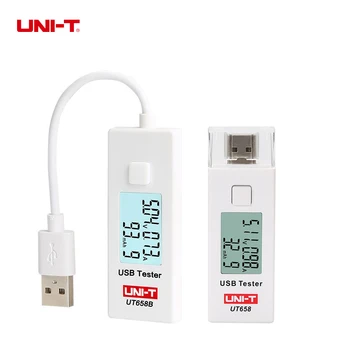 VIENETO UT658/UT658B USB Testeris, Skaitmeninis Srovės Įtampos Testeris U Disko Gydytojas Įkroviklis Voltmeter Ameter Pajėgumų MAX 9V Duomenų Saugojimas