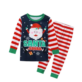 2020 Santa spausdinti Dryžuota pižama Pižama Kalėdų vakarėlį drabužių Kalėdų Šeimos atitikimo Pižama Nustatyti suaugusių vaikų pižama
