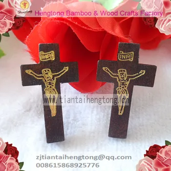 50PCS/PAK mediniai rožinio aksesuaras, rožinio kryžiaus, mažus kryžius, rožinio dalis, medžio kryžius