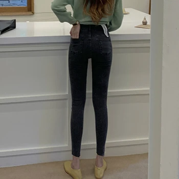 Mozuleva 2020 M. Pavasarį Seksualus Aukšto Juosmens Kutas Džinsinio Audinio Kelnės Moteriškos Kelnės Pieštuku Džinsai Moterims Liesas Kelnės Black Jeans Street Style