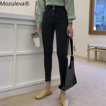 Mozuleva 2020 M. Pavasarį Seksualus Aukšto Juosmens Kutas Džinsinio Audinio Kelnės Moteriškos Kelnės Pieštuku Džinsai Moterims Liesas Kelnės Black Jeans Street Style
