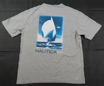 Retų Senovinių NAUTICA N83 Išdėstyti Inkaro Kišenėje Marškinėliai 90s Buriavimo Retro SZ M Brand T-Shirt Vyrai 2019 Mados