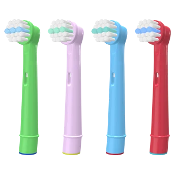 12x Bambuko Anglis +Vaikai+ Precision Clean Šepetėlių Galvutės Oralinio B Elektrinių dantų šepetėlį Už Vieninkariai Elektros dantų šepetėlį Keičiamomis