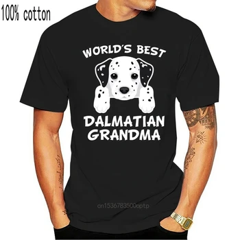 Dalmatijos Močiutė Marškinėliai - Geriausi Pasaulyje Dalmatijos Močiutė, Šuo Granddog T-Shirt, Derliaus Grafinis Tee Marškinėliai