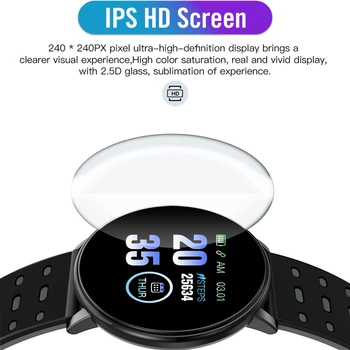 119 Plus Smart Watch Kraujo Spaudimas Smart watch Vyrų Smart Juosta Sport Tracker Moterų Smartband smart apyrankės, Skirta 