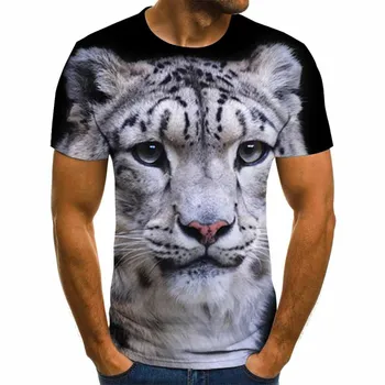 2020 Nauji marškinėliai trumpomis Rankovėmis Vyrams Drabužius Hip-Hop Viršūnes Mados Atsitiktinis Tigrai T-shirts Vasaros Mados 3D Spausdinimo dropshipping