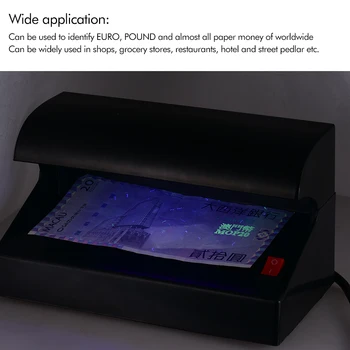Nešiojamų Pinigų Detektorius Desktop Multi-CurrencyCounterfeit grynųjų Pinigų Valiutos Banknotų Tikrinimo Testeris Vieno UV lempa su ON/OFF