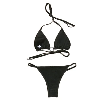 Naujas Seksualus Paplūdimio Mini Bikini Diamond Blizgučiai maudymosi kostiumėlį, maudymosi Kostiumėliai, 2VNT Kamšalu Liemenėlės Aukšto Juosmens G-string Dirželius Moterų Mikro Bikinis